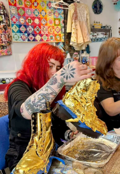 Multicolour Gilding Workshop: Shiny Boots