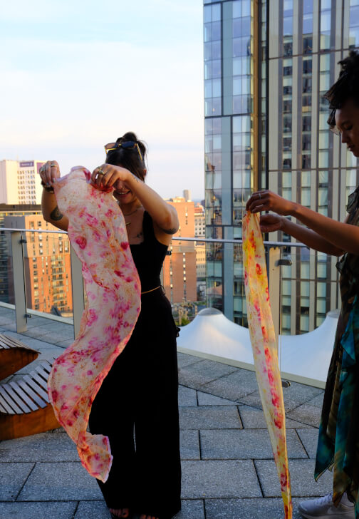 Natural Bundle Dying Silk Scarf Workshop