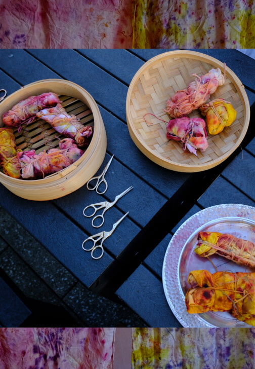 Natural Bundle Dying Silk Scarf Workshop