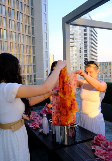 Natural Bundle Dying Silk Scarf Workshop