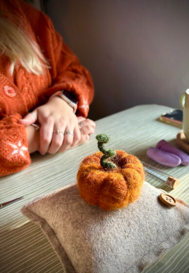 Needle Felt Autumn Pumpkin Workshop