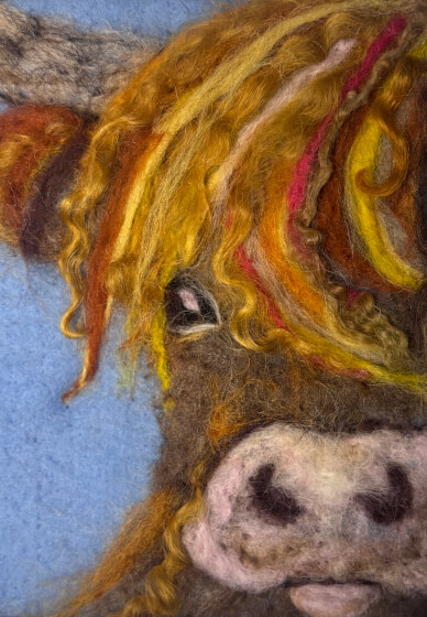 Needle Felting Seascape or Highland Cow Workshop