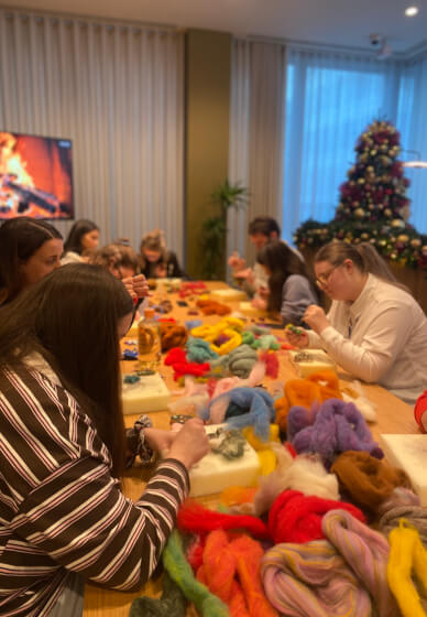 Needle Felting Winter Fox Landscape Workshop