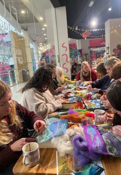 Needle Felting Winter Fox Landscape Workshop