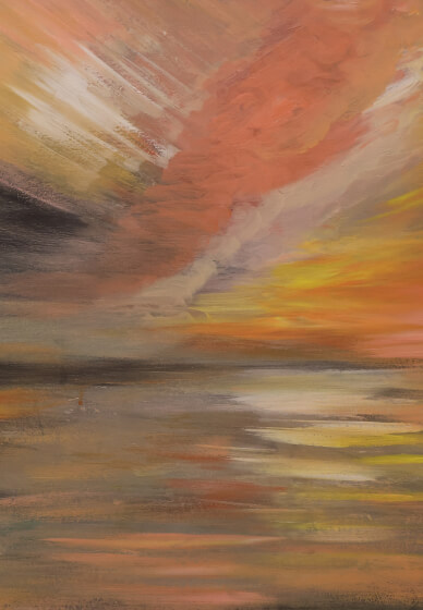 Paint a Colourful Sunset Seascape with Acrylics