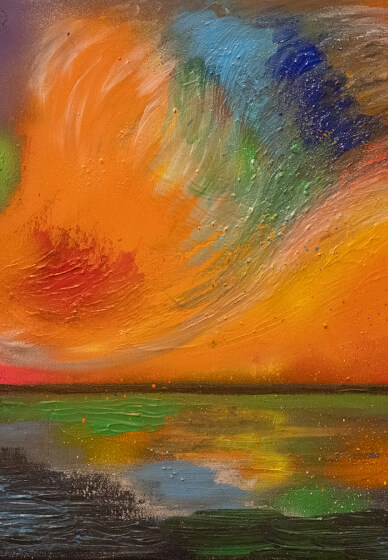Paint a Colourful Sunset Seascape with Acrylics