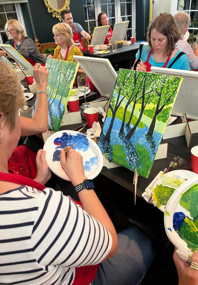 Paint and Sip Class - Brush Party - Cirencester