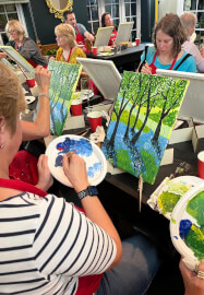 Paint and Sip Class - Brush Party - Cirencester
