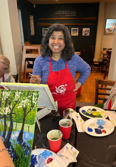 Paint and Sip Class - Brush Party - Cirencester