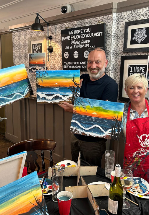Paint and Sip Class - Brush Party - Lock29, Banbury