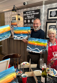Paint and Sip Class - Brush Party - Lock29, Banbury