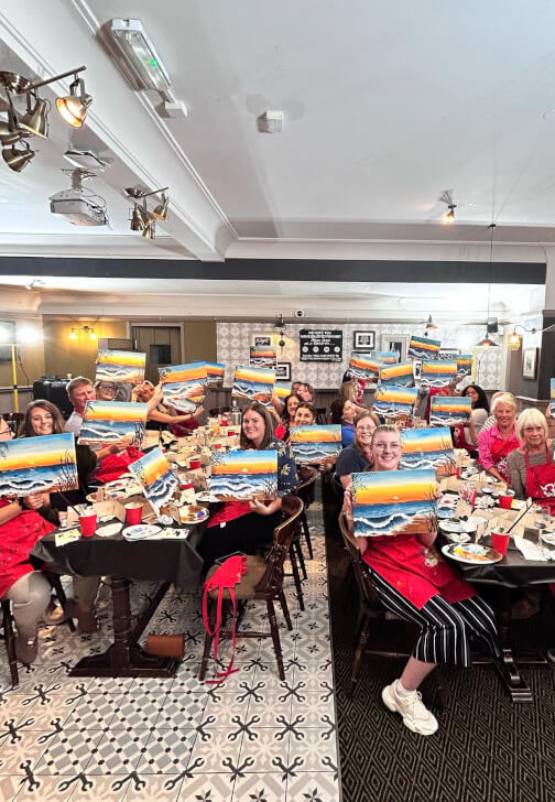 Paint and Sip Class - Brush Party - Lock29, Banbury