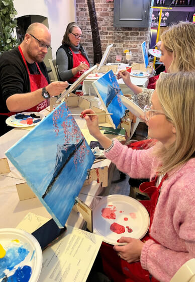 Paint and Sip Class - Brush Party - Stow-on-the-Wold
