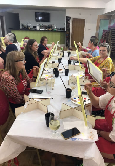Paint and Sip Class, Brush Party - the Fleece Inn, Evesham