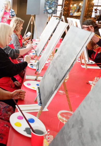 Paint and Sip Class - Brush Party with Rachael - Nr Faringdon