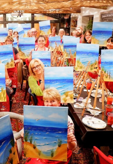 Paint and Sip Class - Brush Party with Rachael - Wantage