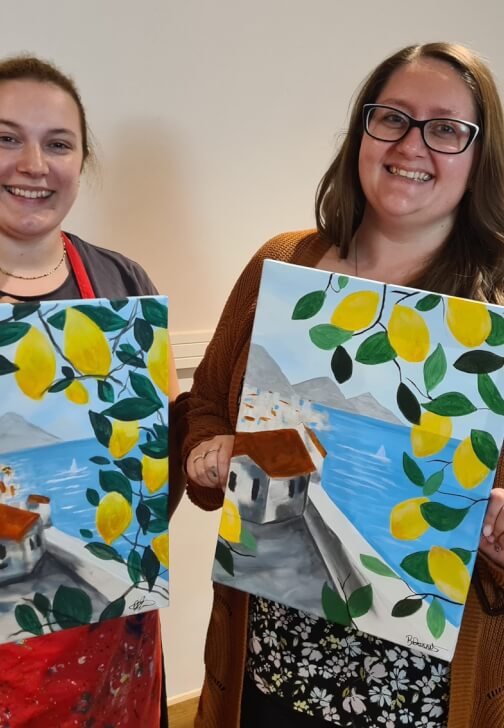 Paint and Sip Class - Brush Party with Rachael - Witney