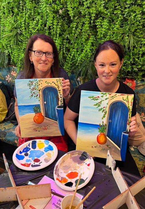 Paint and Sip Class - Brush Party with Sarah - Woodstock