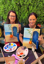 Paint and Sip Class - Brush Party with Sarah - Woodstock