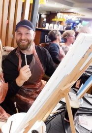 Paint and Sip Class - Brush Party with Sarah - Woodstock