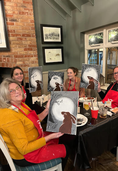 Paint and Sip Class - Brush Party with Sarah - Woodstock