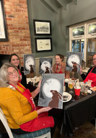 Paint and Sip Class - Brush Party with Sarah - Woodstock