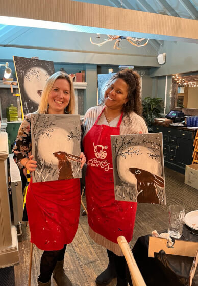 Paint and Sip Class - Brush Party with Sarah - Woodstock