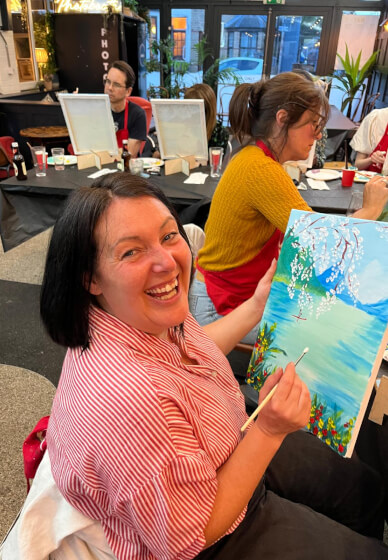 Paint and Sip Class - Brush Party - Wolvercote, Oxford