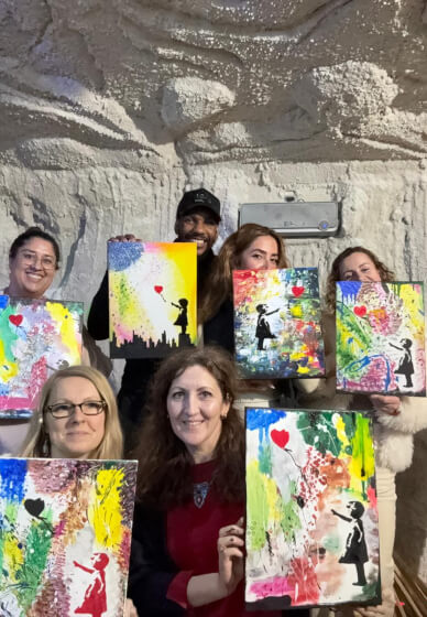 Paint and Sip Workshop in the Salt Cave