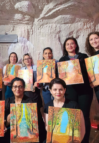 Paint and Sip Workshop in the Salt Cave