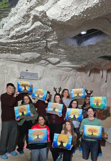 Paint and Sip Workshop in the Salt Cave