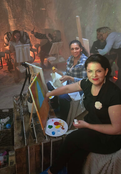 Paint and Sip Workshop in the Salt Cave