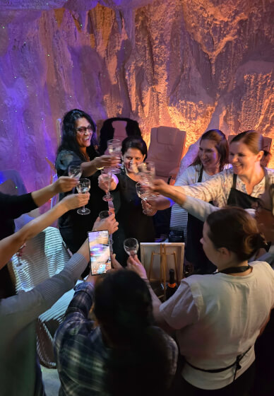 Paint and Sip Workshop in the Salt Cave