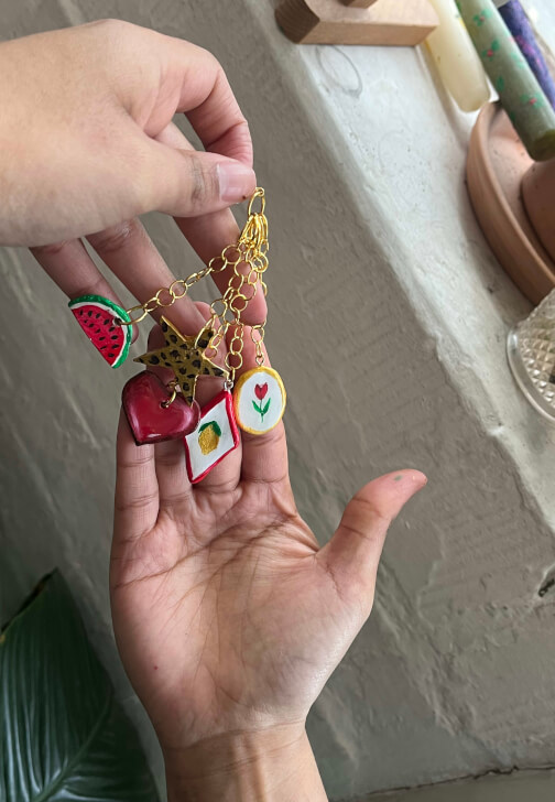 Paint Clay Charms and Make Your Keychain