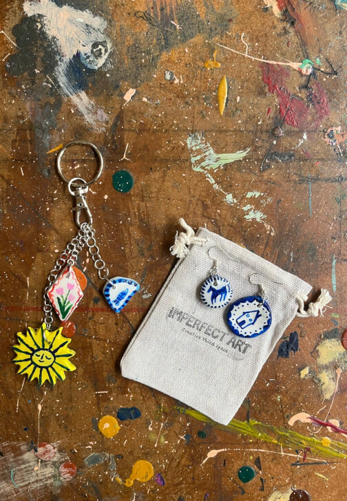 Paint Clay Charms and Make Your Keychain