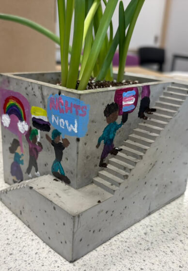 Paint Your Own Concrete Planter
