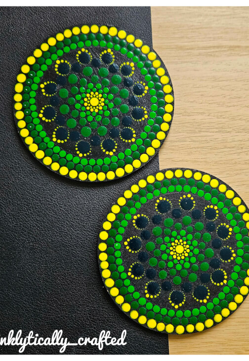 Paint Your Own Dot Mandala Coaster Set at Home