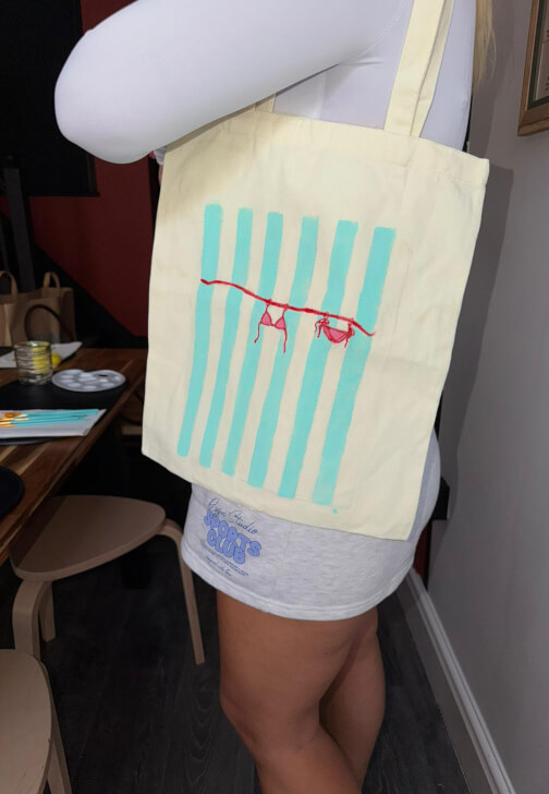 Paint Your Own Tote Bag - a Creative Session at Emmie Lou Studio
