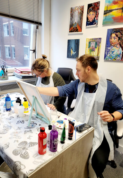Paint Your Partner's Portrait: Couple's Painting Experience