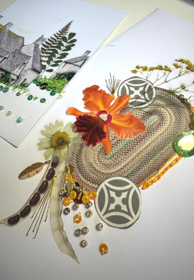 Paper Collage and Embroidery Workshop