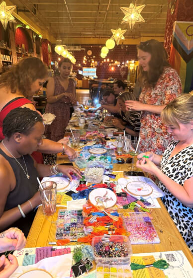 Paper Collage and Embroidery Workshop