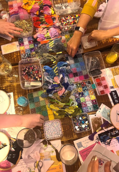 Paper Collage and Embroidery Workshop