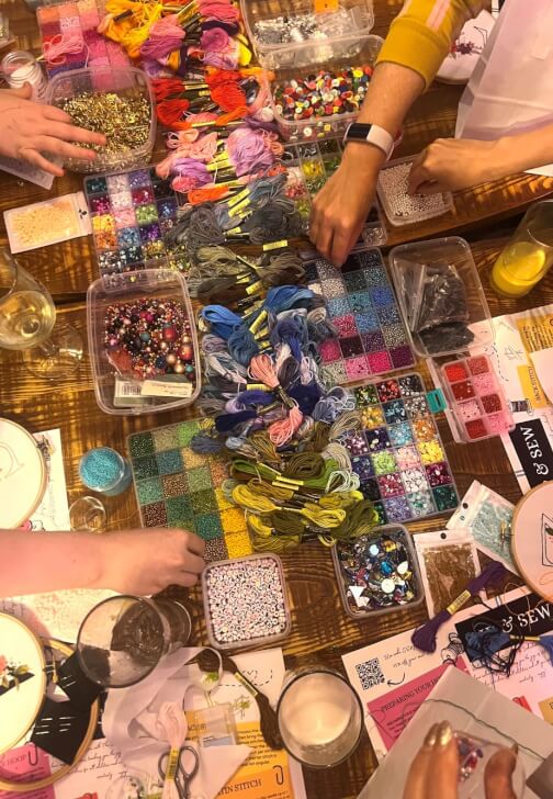 Paper Collage and Embroidery Workshop