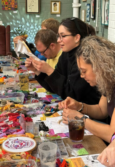 Paper Collage and Embroidery Workshop