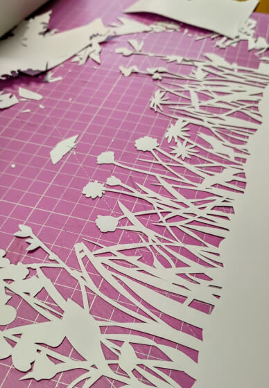 Papercutting Workshop for Beginners - Framed Coastal Flowers