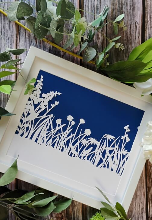 Papercutting Workshop for Beginners - Framed Coastal Flowers