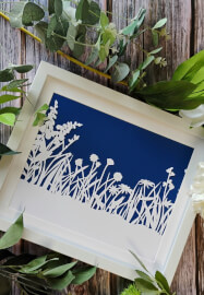 Papercutting Workshop for Beginners - Framed Coastal Flowers