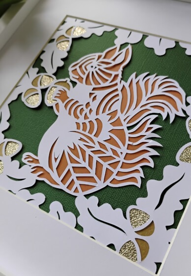 Papercutting Workshop - Framed Squirrel