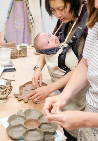 Parent and Baby Ceramic Hand Building Drop in Class