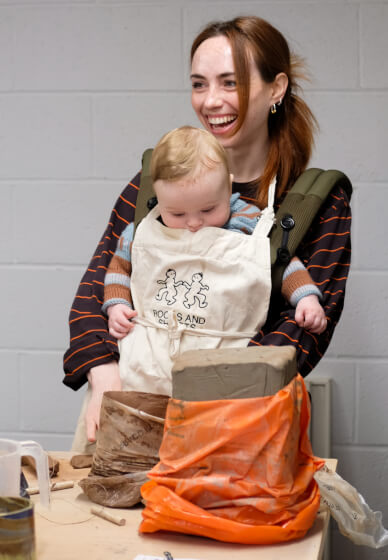 Parent and Baby Ceramic Hand Building Drop in Class